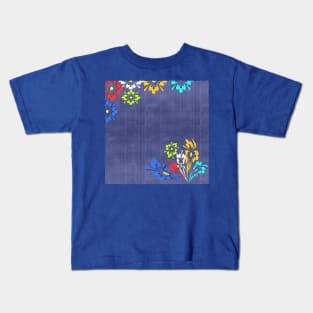 Blue denim pattern Kids T-Shirt